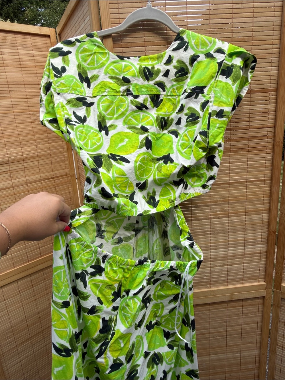 Steve Madden Green & White Twist-Front Maxi Dress - Picture 3 of 3